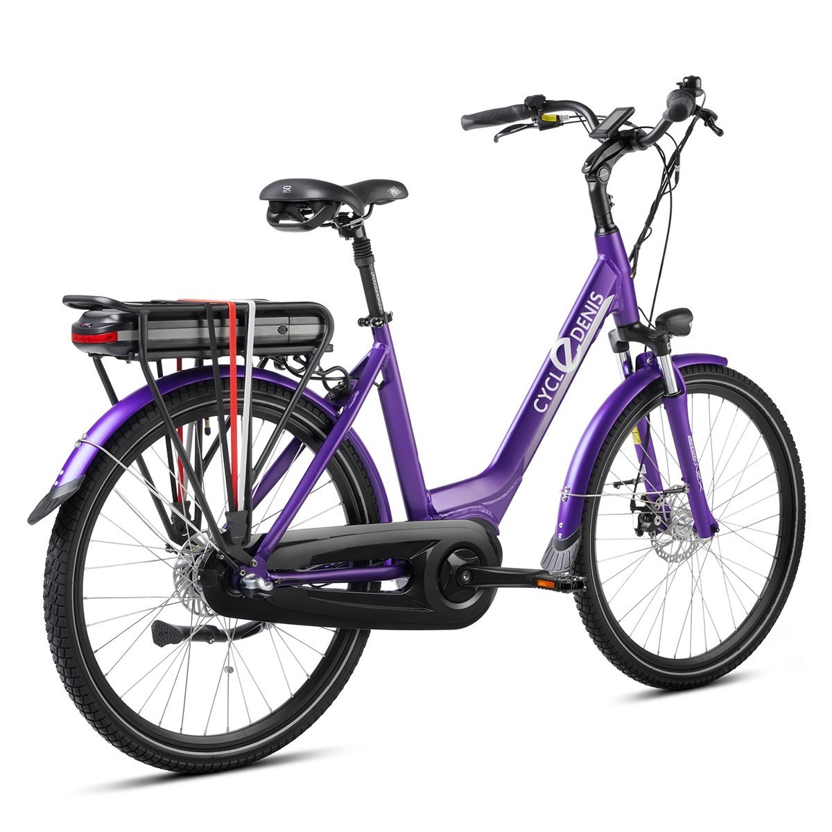 Elektrische damesfiets, middenmotor, Deville, 26 inch, N3, paars - Afbeelding 3