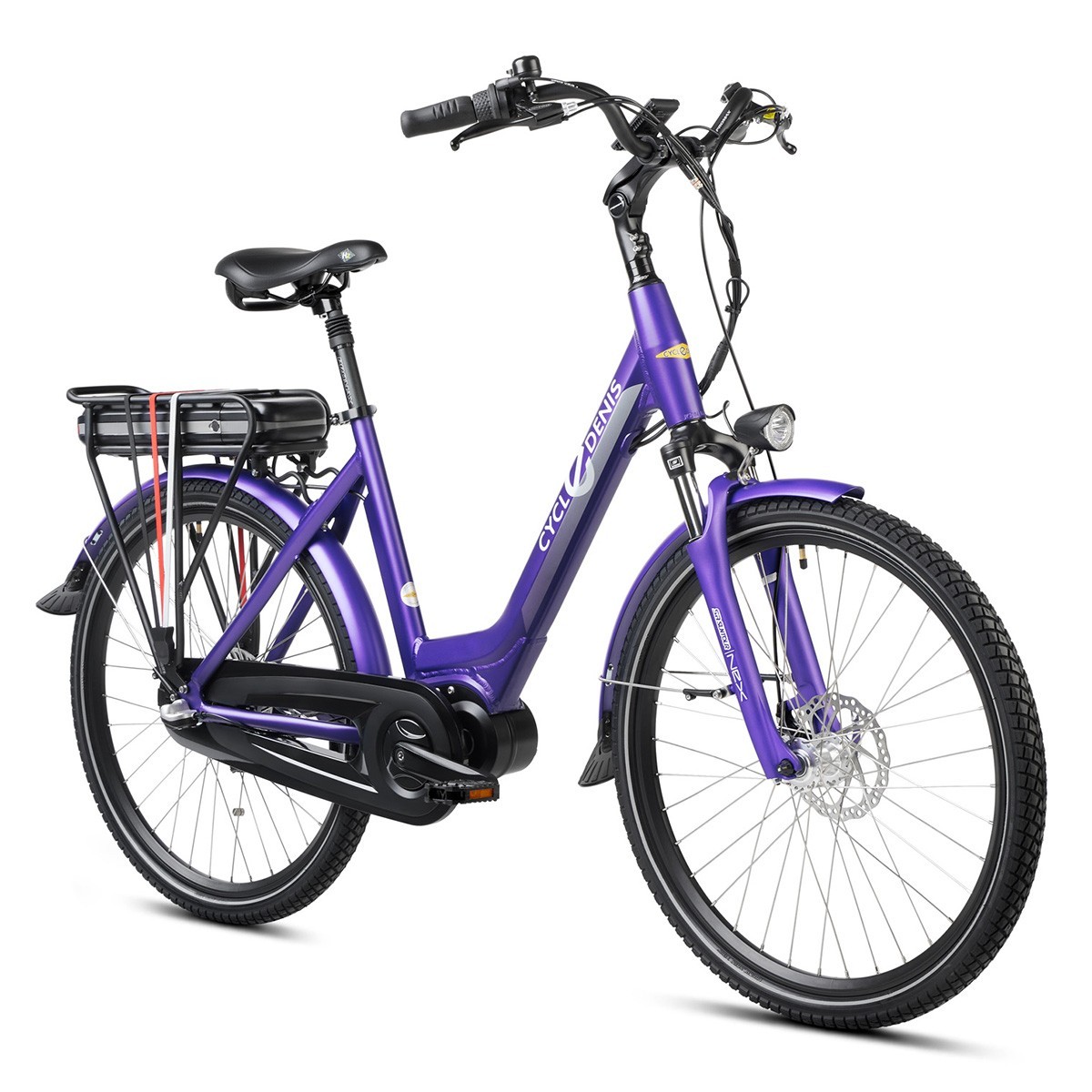 Elektrische damesfiets, middenmotor, Deville, 26 inch, N3, paars - Afbeelding 2