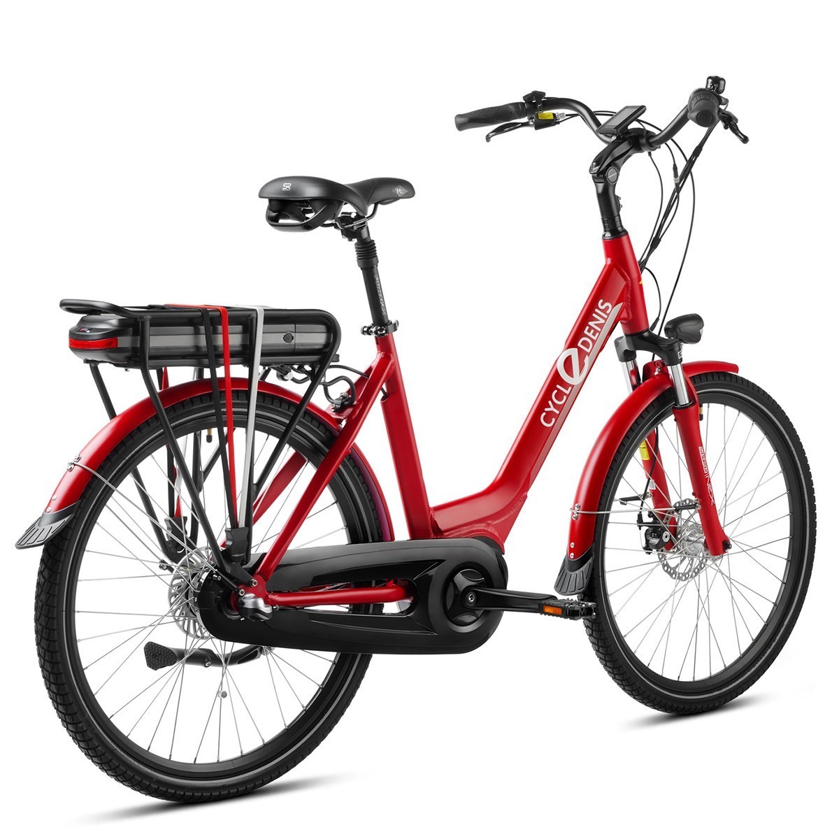 Elektrische damesfiets, middenmotor, Deville, 26 inch, N3, rood - Afbeelding 6