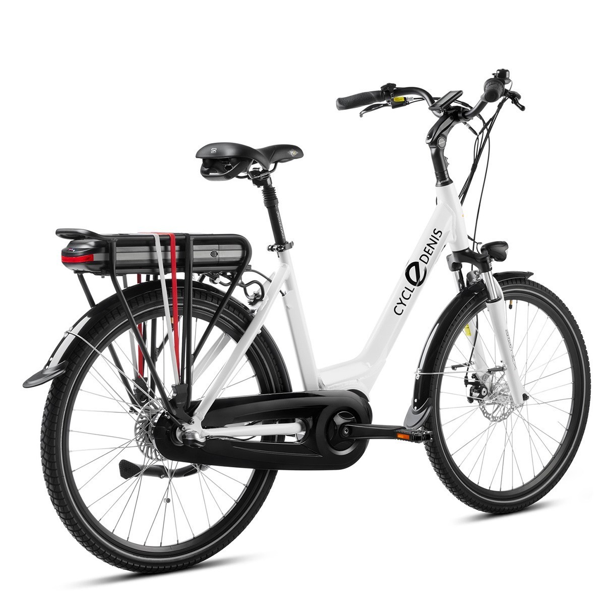 Elektrische damesfiets, middenmotor, Deville, 26 inch, N3, wit - Afbeelding 5