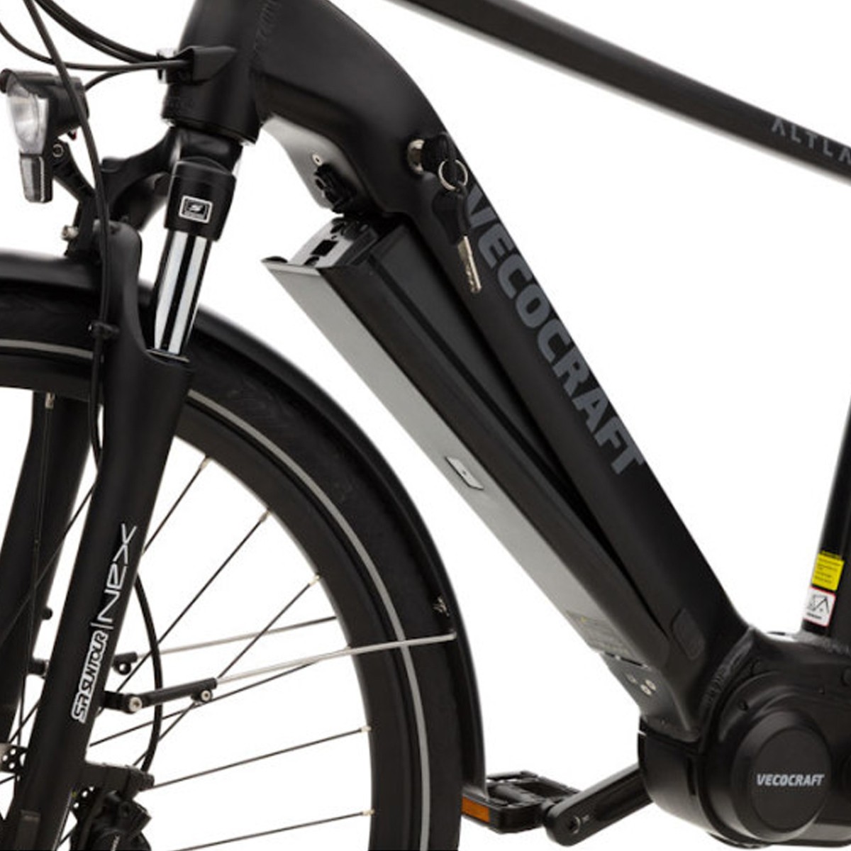 Elektrische herenfiets, middenmotor, Atlas, 8 sp, zwart, M, 13 Ah - Afbeelding 6