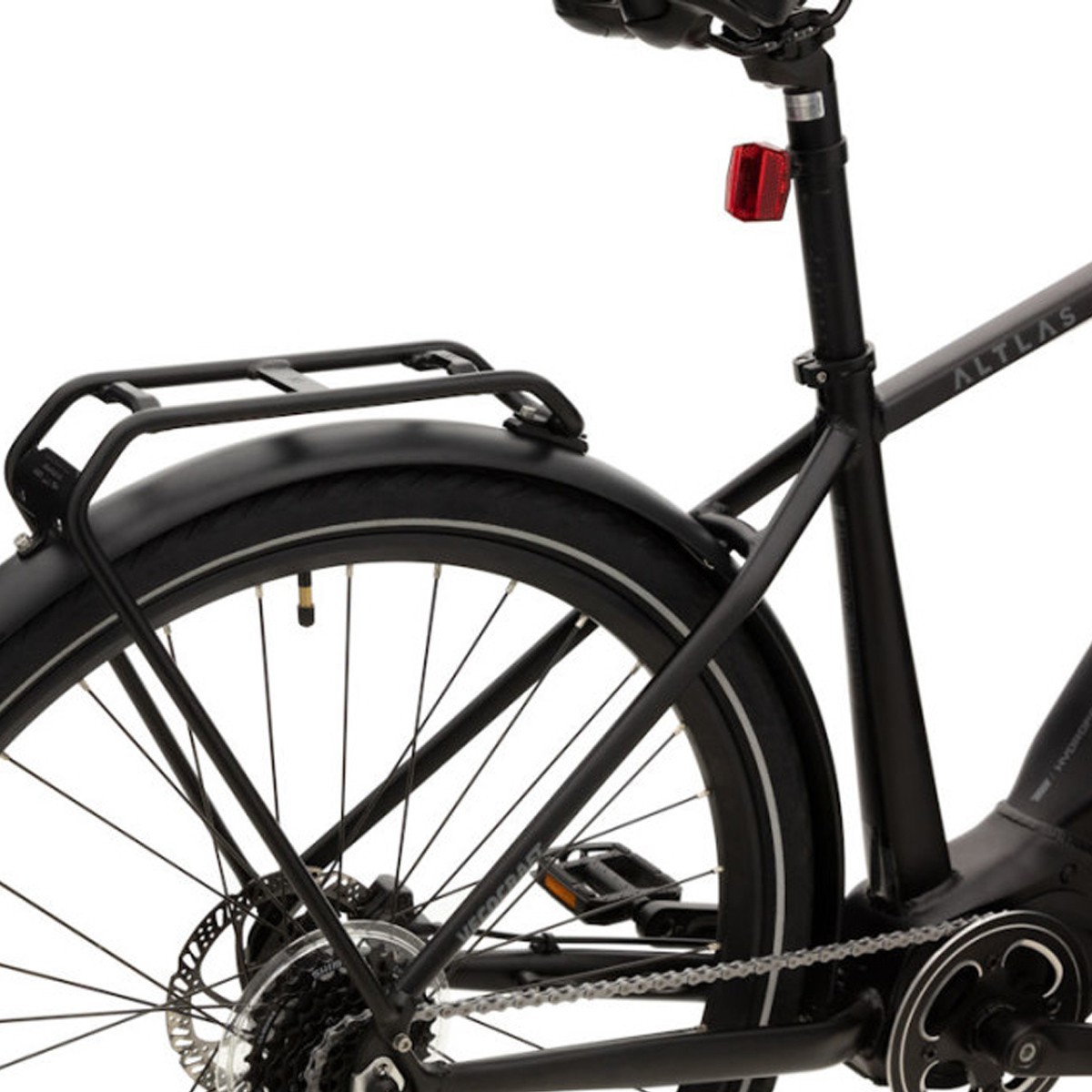 Elektrische herenfiets, middenmotor, Atlas, 8 sp, zwart, M, 13 Ah - Afbeelding 2