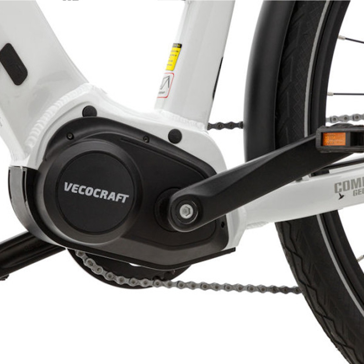 Elektrische damesfiets, middenmotor, Aura, 8 sp, wit, 13 Ah - Afbeelding 3