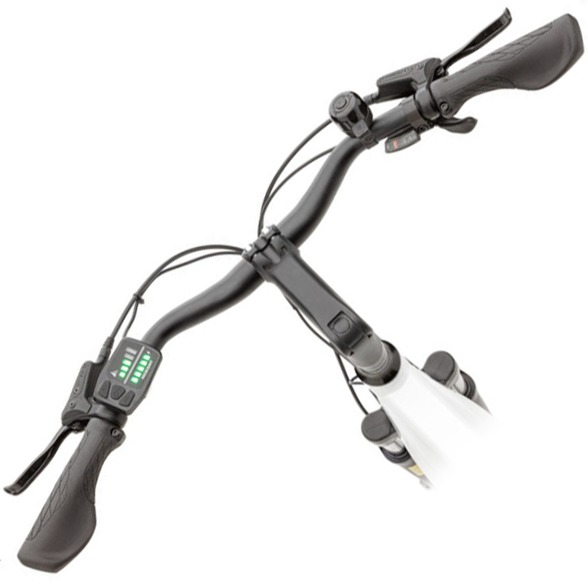 Elektrische damesfiets, middenmotor, Aura, 8 sp, wit, 13 Ah - Afbeelding 6