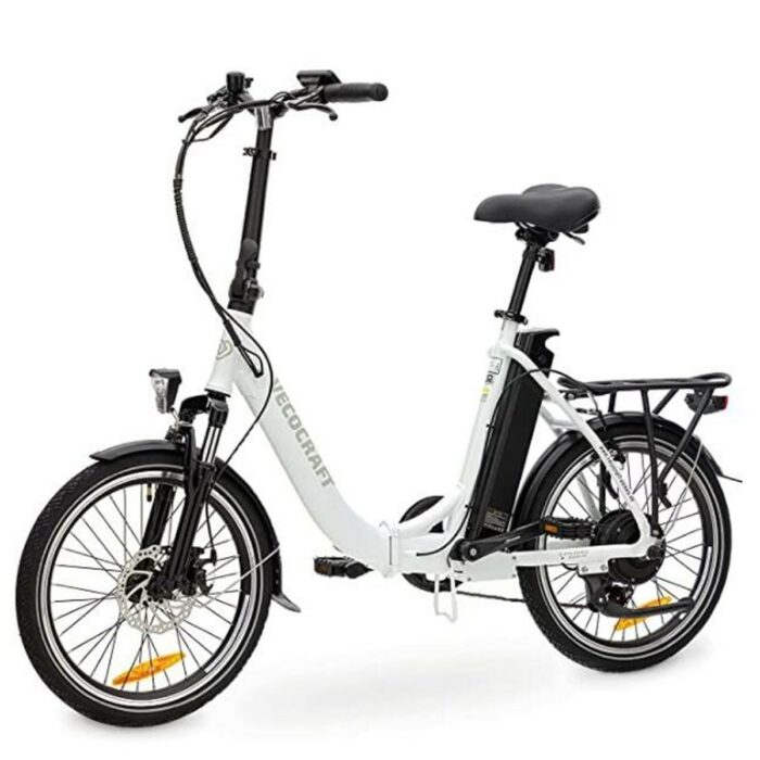 Elektrische vouwfiets, lage instap, E-Pax, 7sp, wit, 13 Ah.