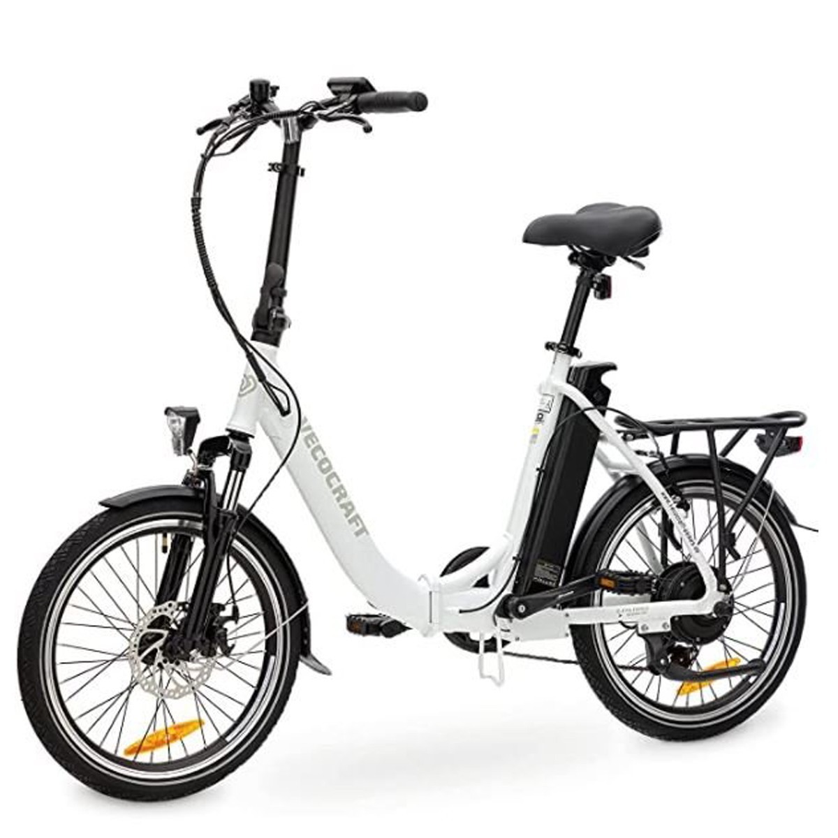Elektrische vouwfiets, lage instap, E-Pax, 7sp, wit, 13 Ah.