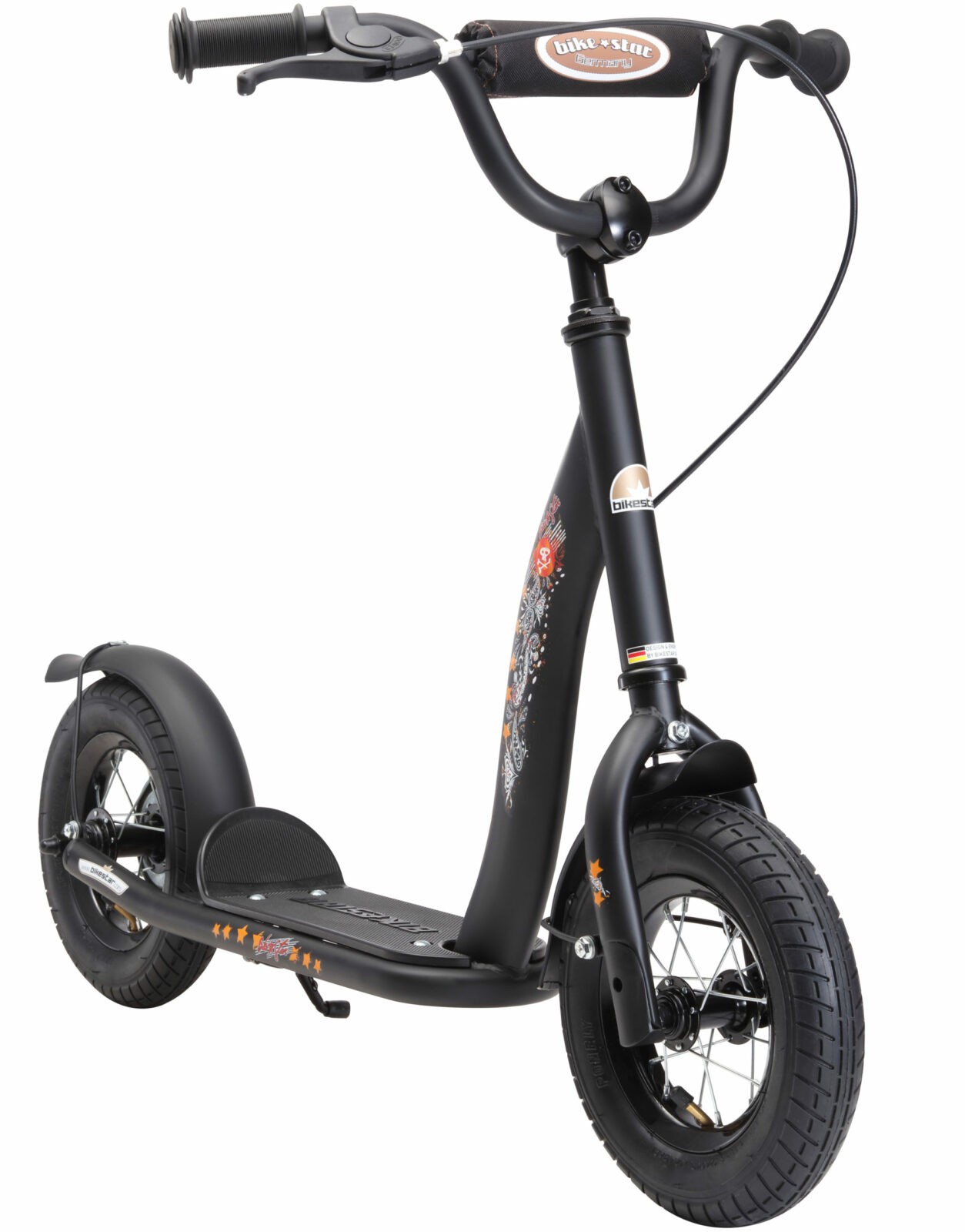 Bikestar Classic, autoped, 10 inch, zwart