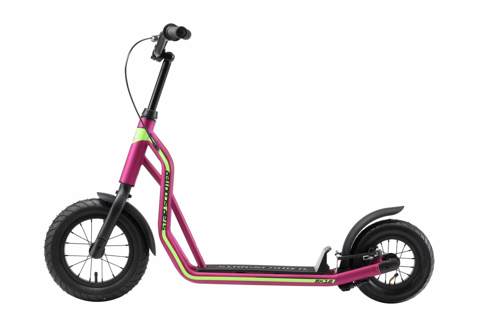 STAR SCOOTER autoped, 12 inch + 10 inch, donkerroze - Afbeelding 10