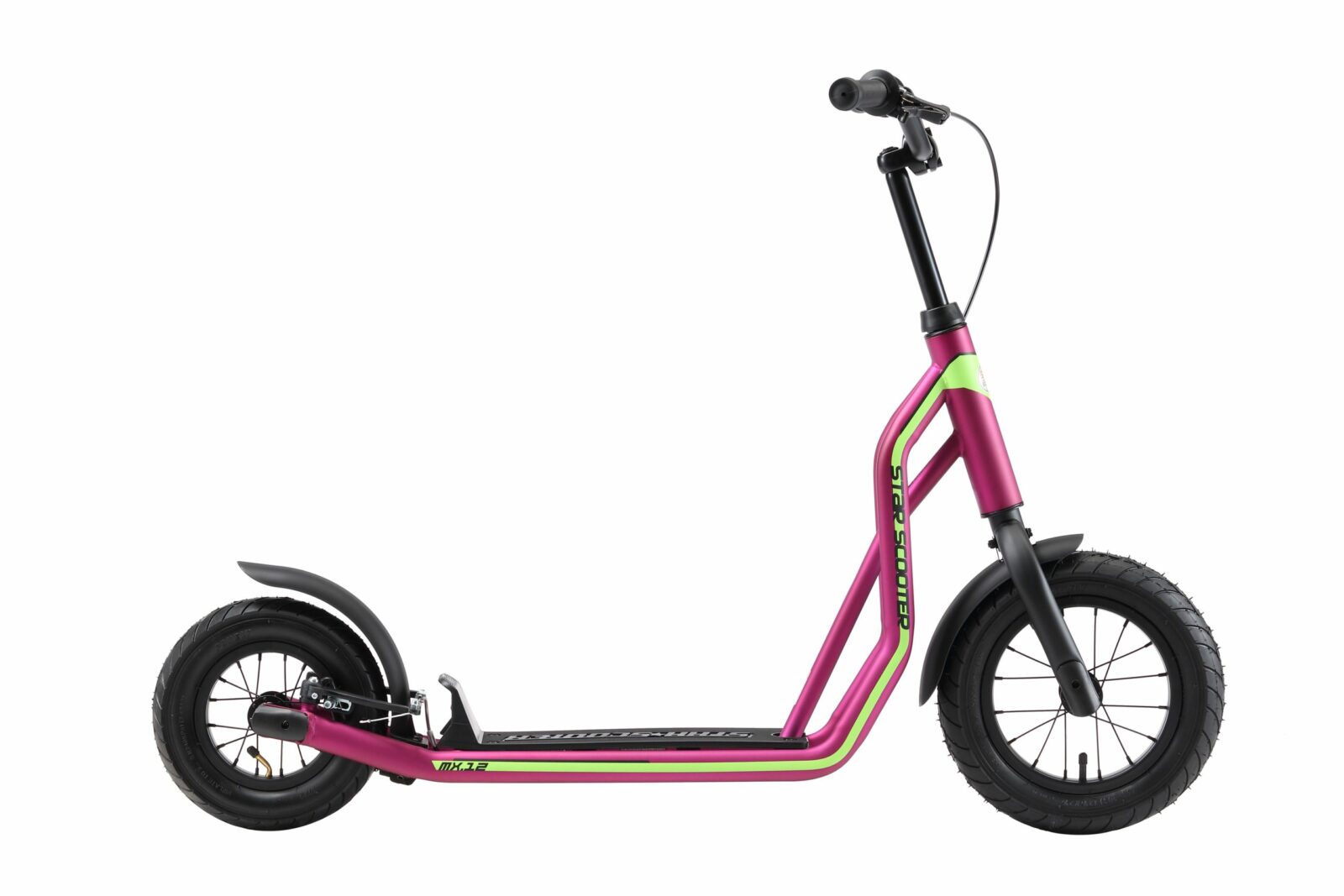 STAR SCOOTER autoped, 12 inch + 10 inch, donkerroze - Afbeelding 2