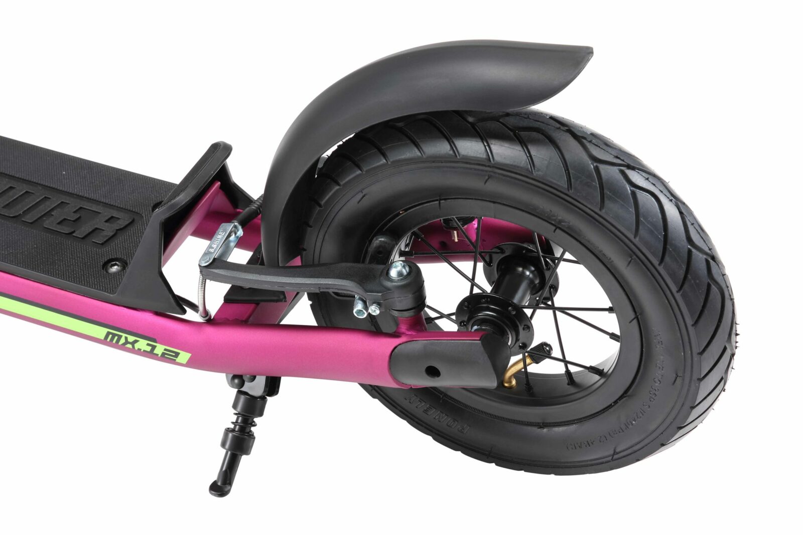 STAR SCOOTER autoped, 12 inch + 10 inch, donkerroze - Afbeelding 4