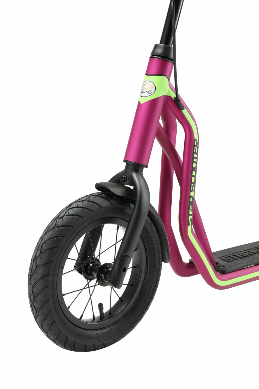 STAR SCOOTER autoped, 12 inch + 10 inch, donkerroze - Afbeelding 5