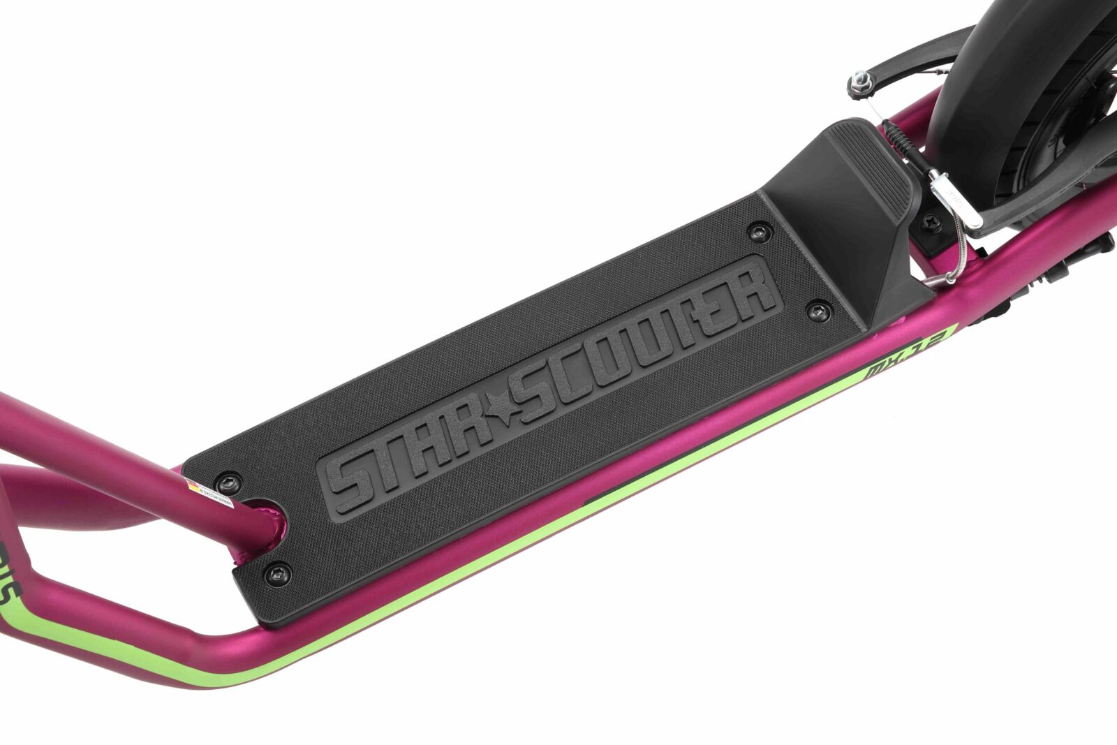 STAR SCOOTER autoped, 12 inch + 10 inch, donkerroze - Afbeelding 6