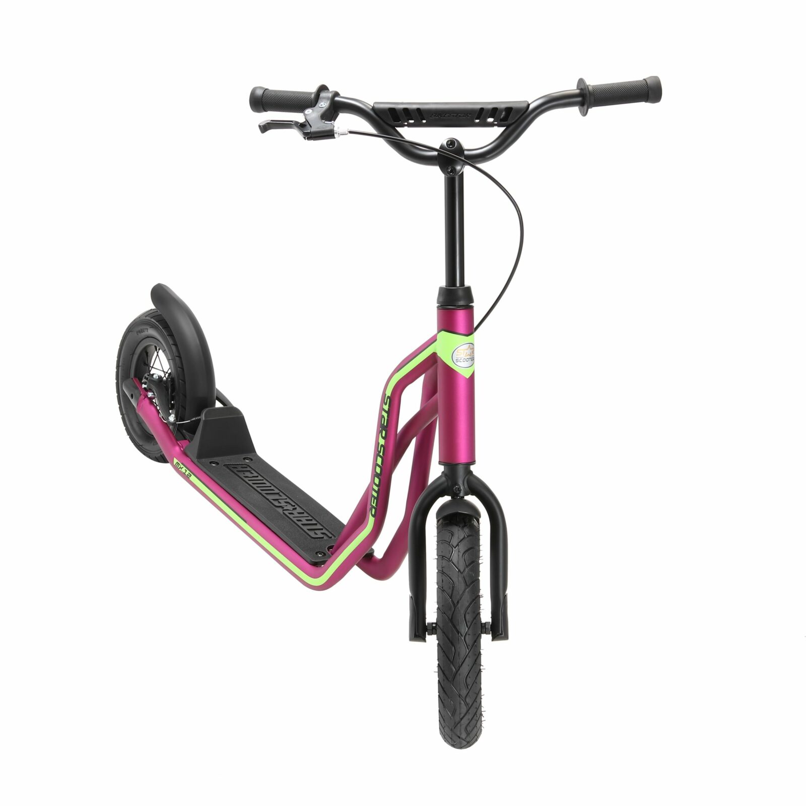 STAR SCOOTER autoped, 12 inch + 10 inch, donkerroze - Afbeelding 7