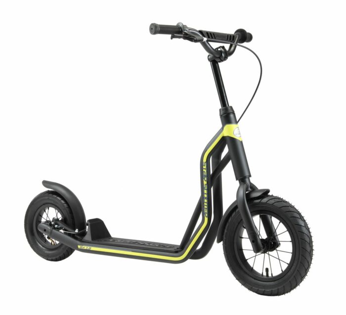 STAR SCOOTER autoped, 12 inch + 10 inch, zwart