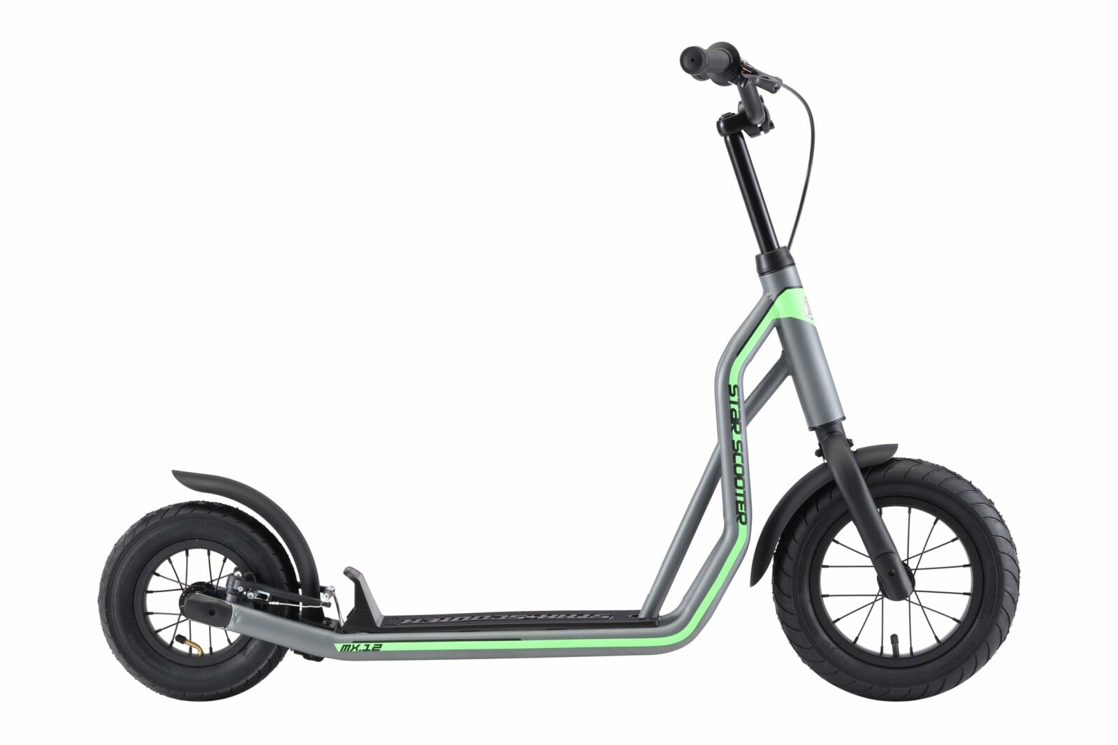 STAR SCOOTER autoped, 12 inch + 10 inch, grijs - Afbeelding 2