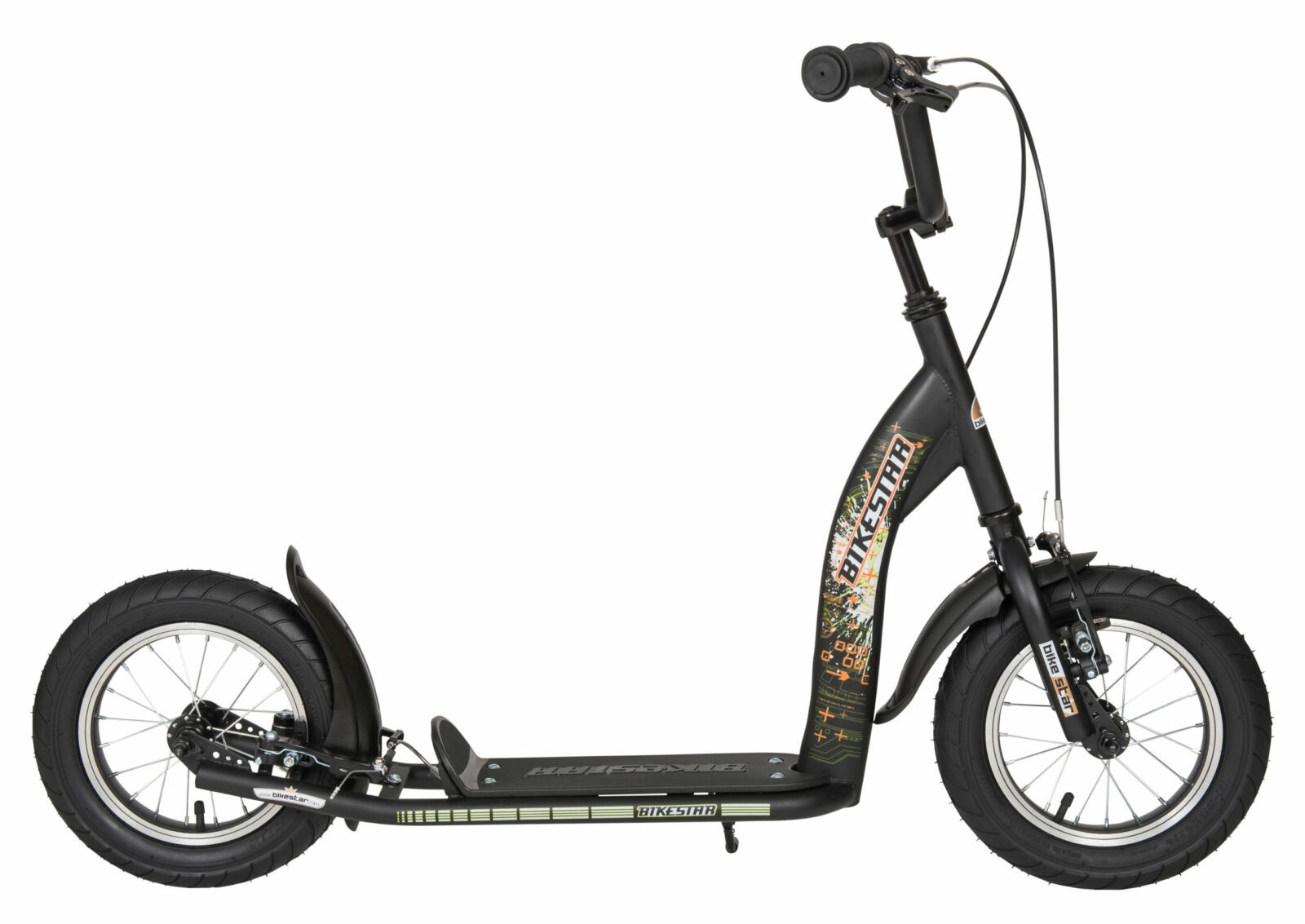 Bikestar autoped, 12 inch, Sport step, zwart - Afbeelding 3