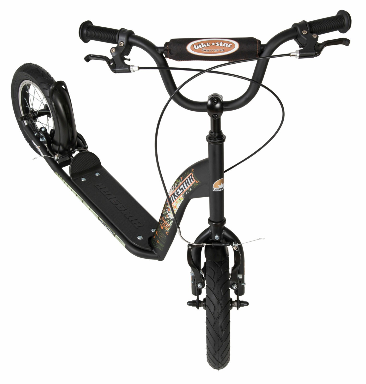 Bikestar autoped, 12 inch, Sport step, zwart - Afbeelding 6