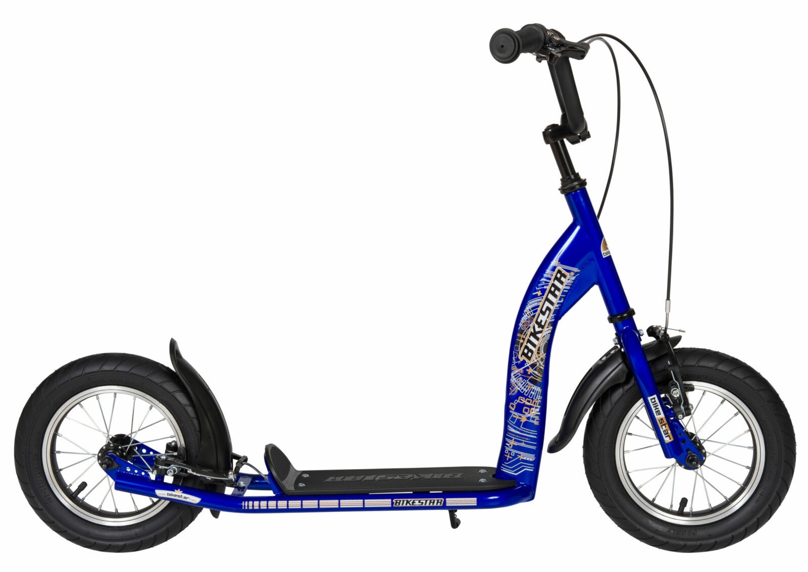 Bikestar autoped, 12 inch, Sport step, blauw - Afbeelding 3