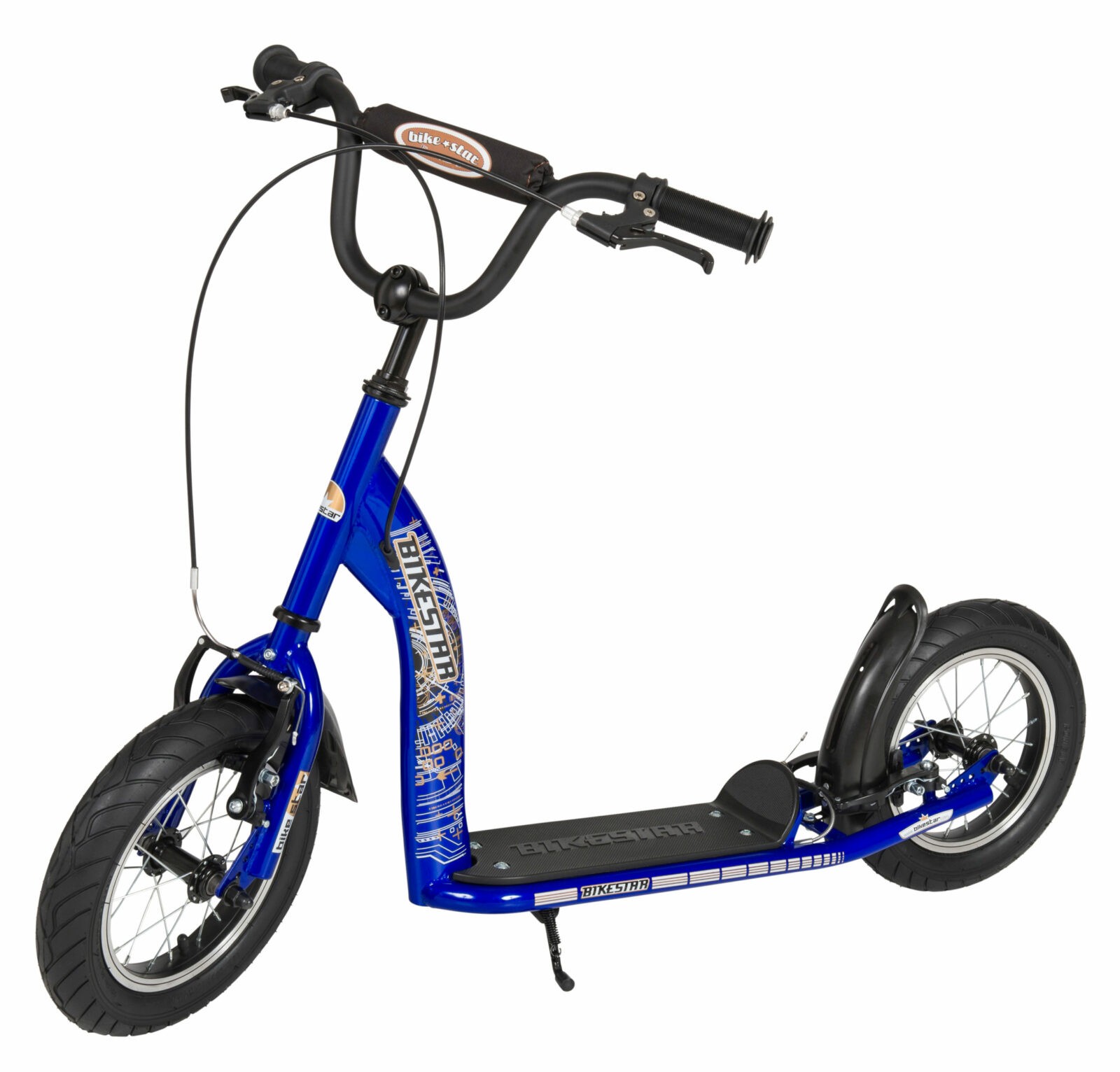 Bikestar autoped, 12 inch, Sport step, blauw - Afbeelding 4