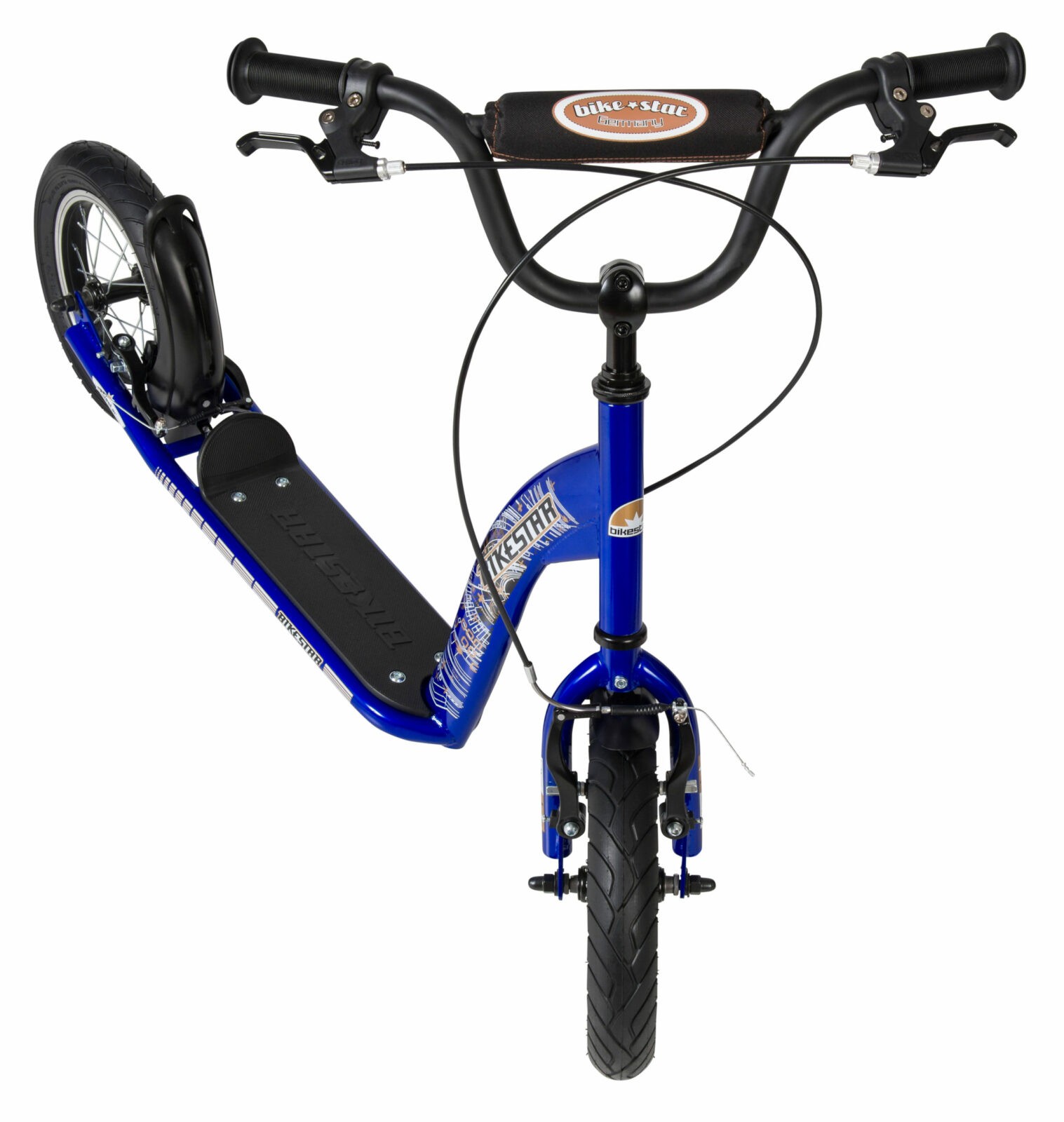Bikestar autoped, 12 inch, Sport step, blauw - Afbeelding 6