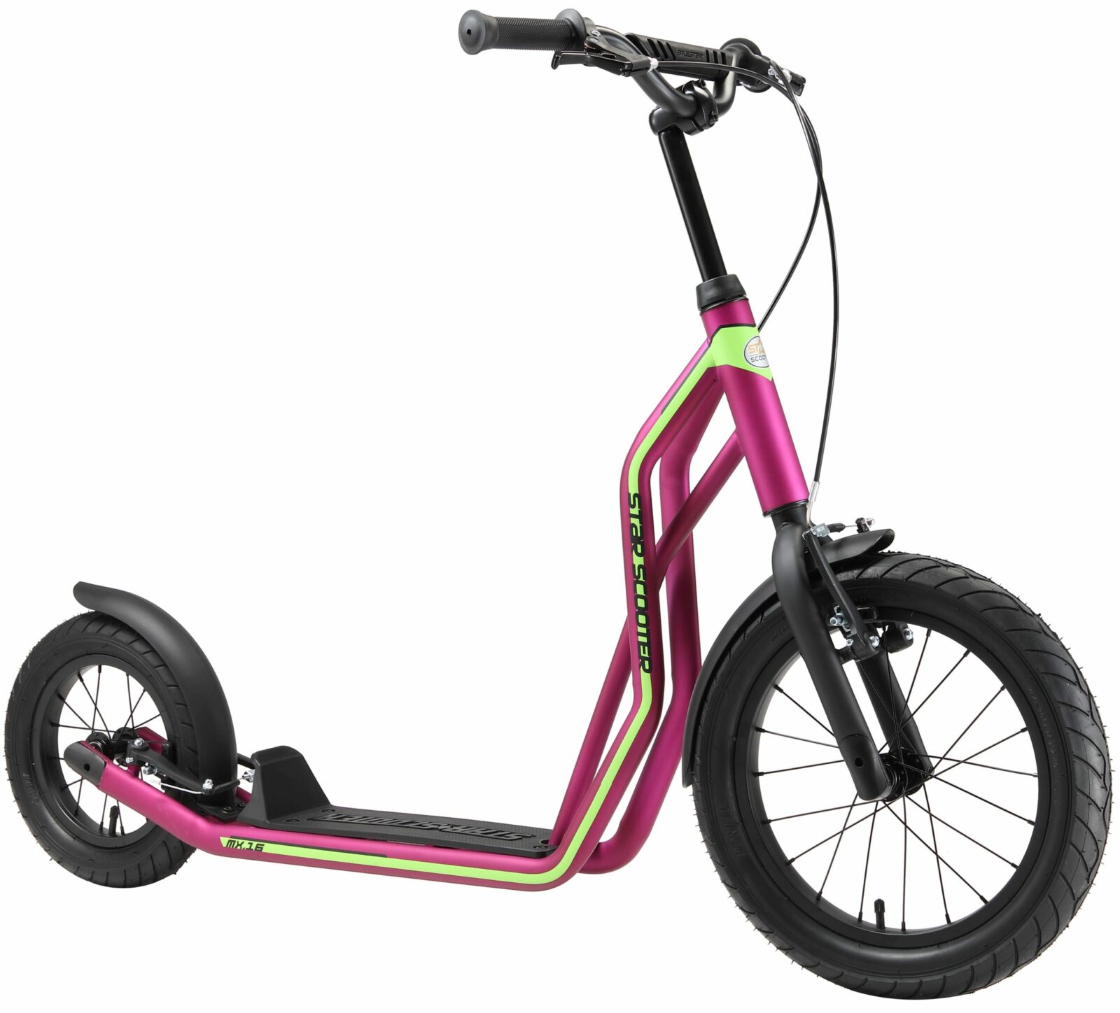 STAR SCOOTER autoped 16 inch + 12 inch, paars
