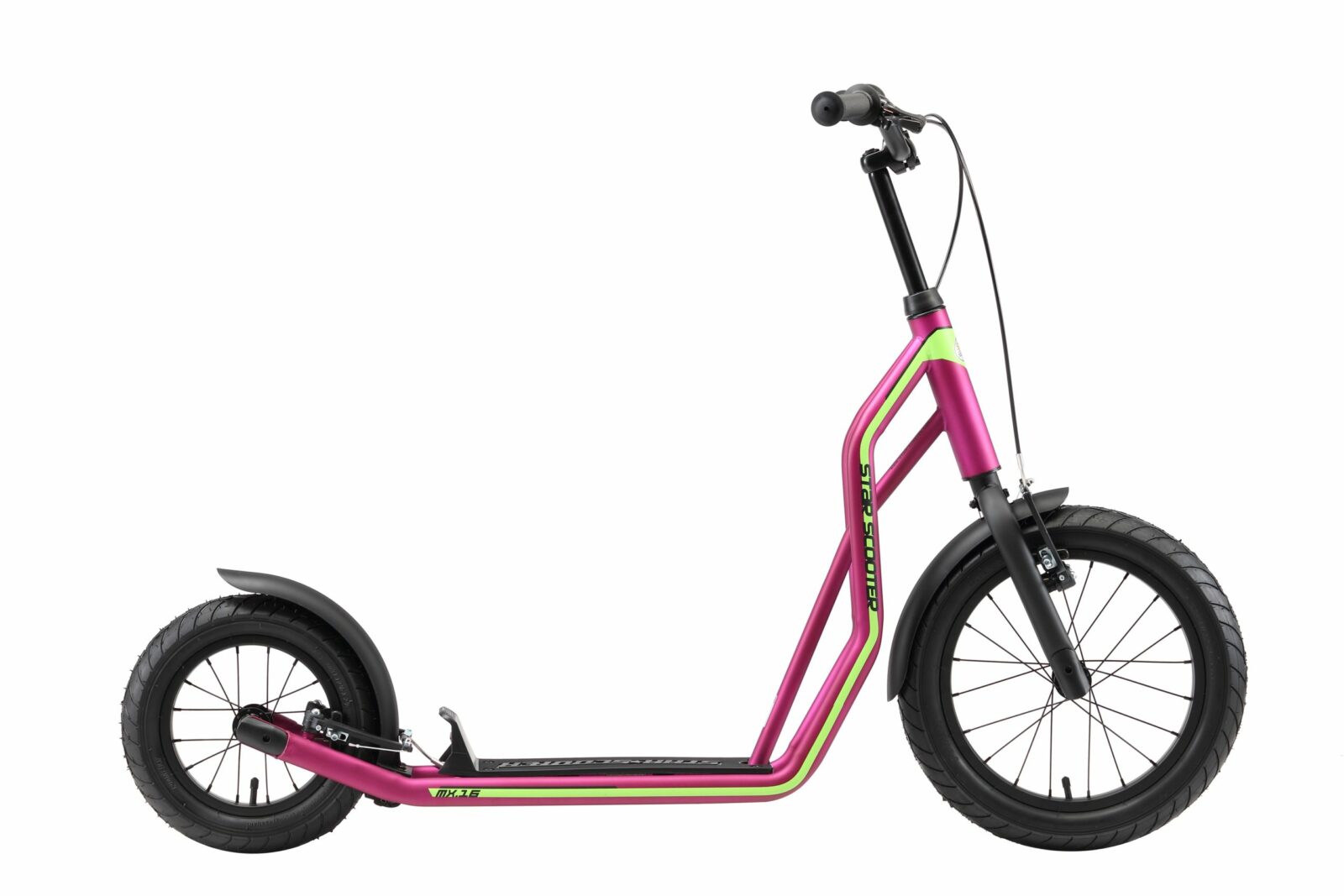 STAR SCOOTER autoped 16 inch + 12 inch, paars - Afbeelding 2