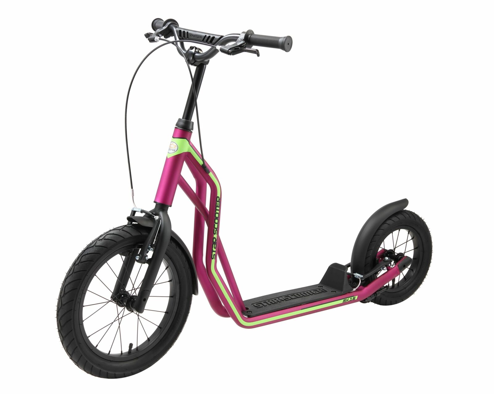 STAR SCOOTER autoped 16 inch + 12 inch, paars - Afbeelding 9
