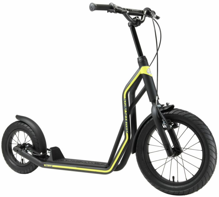 STAR SCOOTER autoped 16 inch + 12 inch, zwart