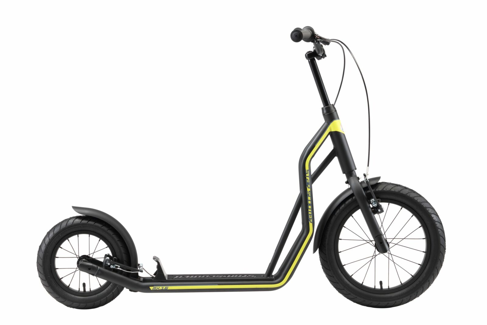 STAR SCOOTER autoped 16 inch + 12 inch, zwart - Afbeelding 2