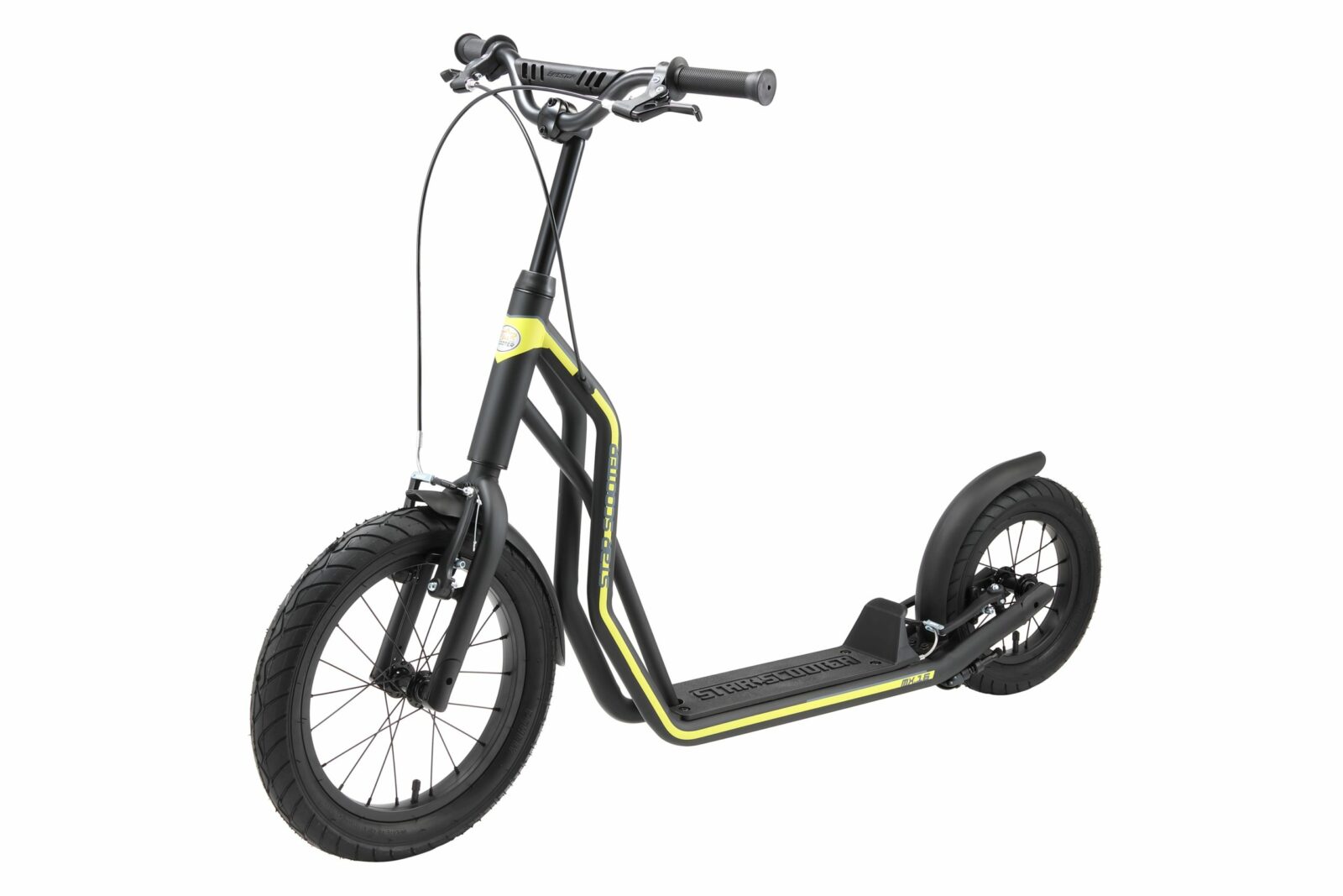 STAR SCOOTER autoped 16 inch + 12 inch, zwart - Afbeelding 9