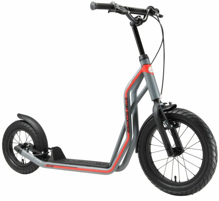STAR SCOOTER autoped 16 inch + 12 inch, grijs