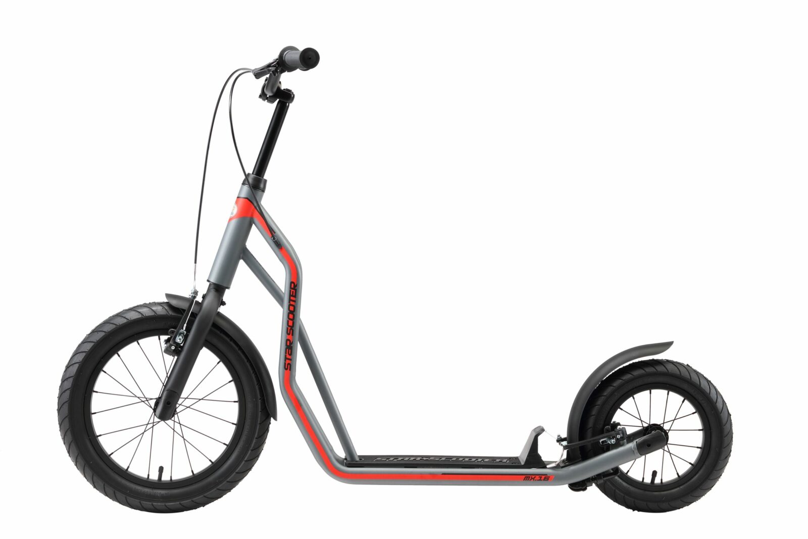 STAR SCOOTER autoped 16 inch + 12 inch, grijs - Afbeelding 10