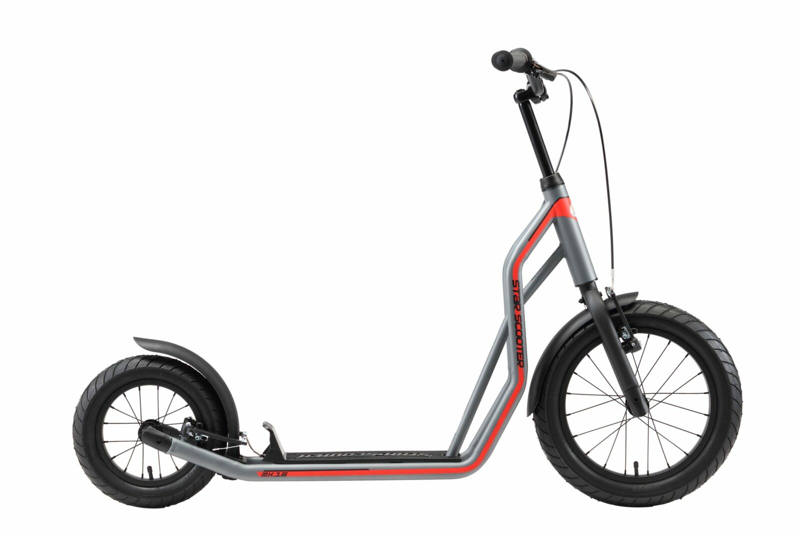 STAR SCOOTER autoped 16 inch + 12 inch, grijs - Afbeelding 2