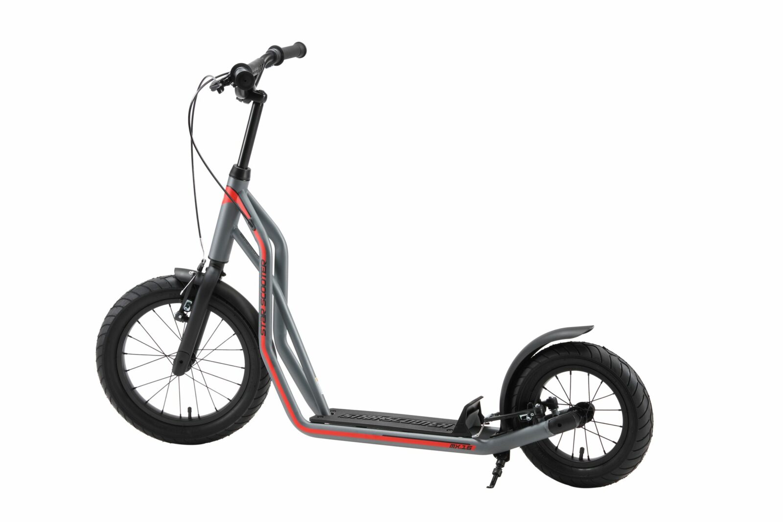 STAR SCOOTER autoped 16 inch + 12 inch, grijs - Afbeelding 3