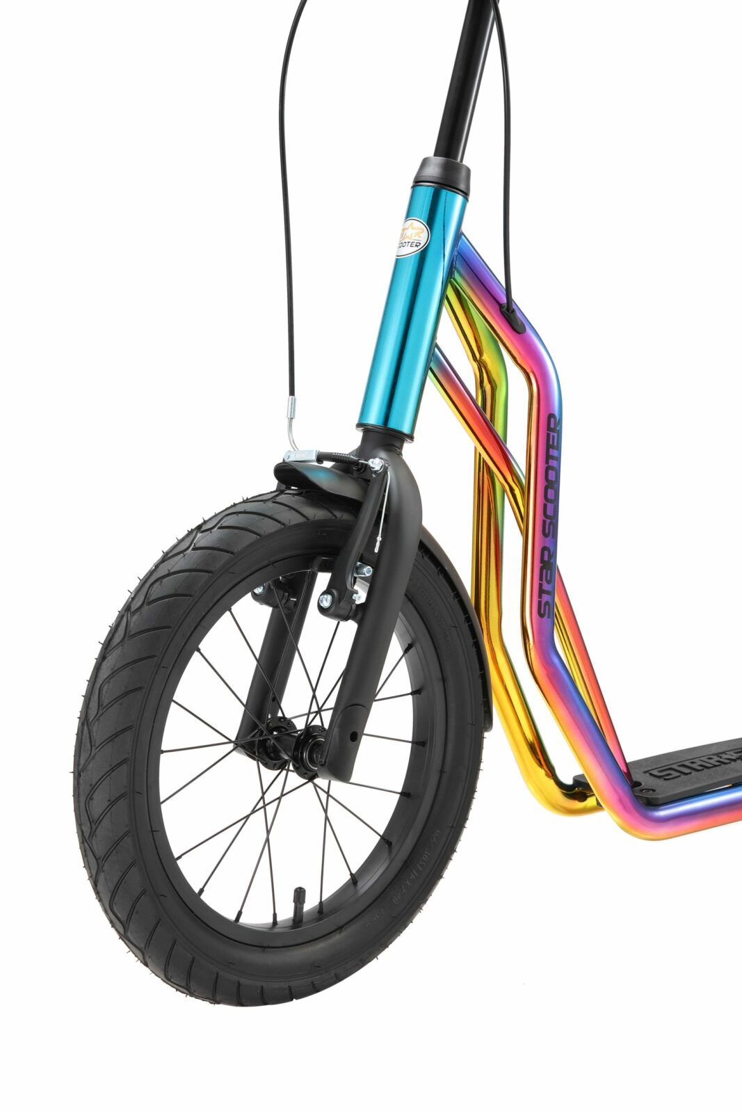 STAR SCOOTER autoped 16 inch + 12 inch, chroom - Afbeelding 5