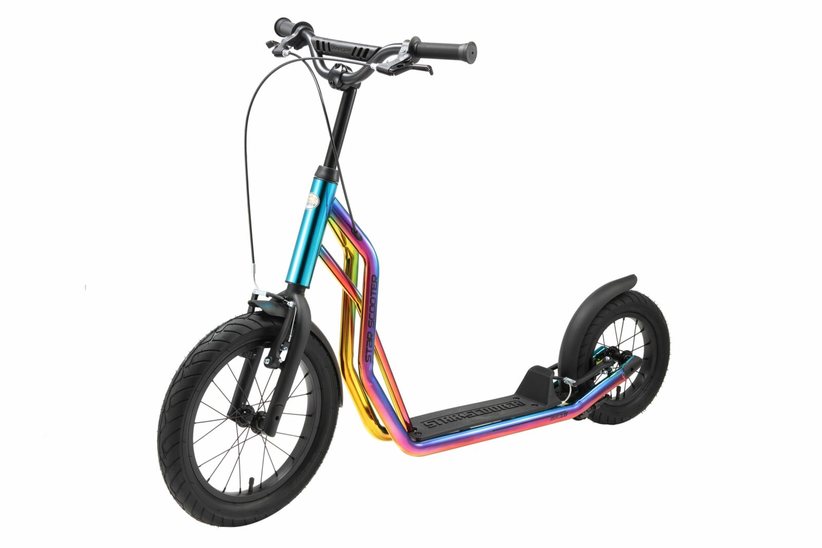 STAR SCOOTER autoped 16 inch + 12 inch, chroom - Afbeelding 9