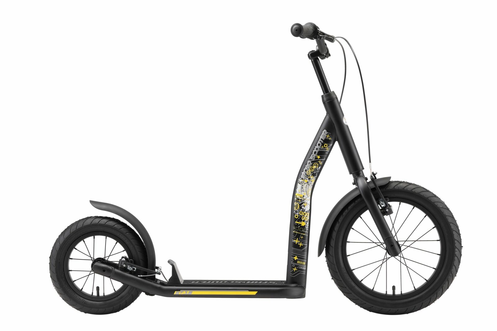 Bikestar autoped New Gen Sport 16 inch - 12 inch zwart - Afbeelding 2