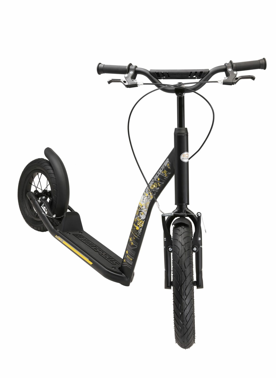 Bikestar autoped New Gen Sport 16 inch - 12 inch zwart - Afbeelding 3