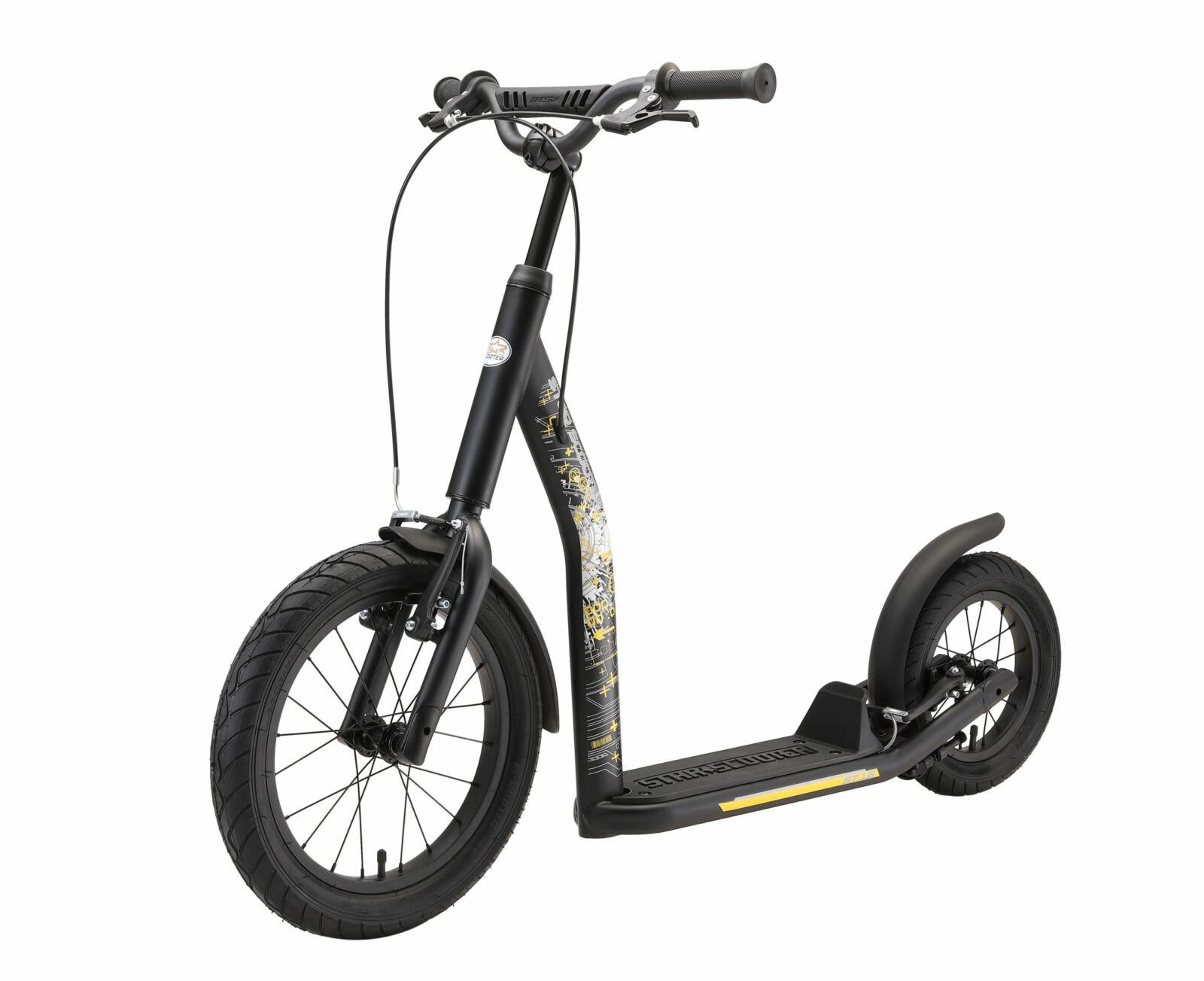 Bikestar autoped New Gen Sport 16 inch - 12 inch zwart - Afbeelding 7