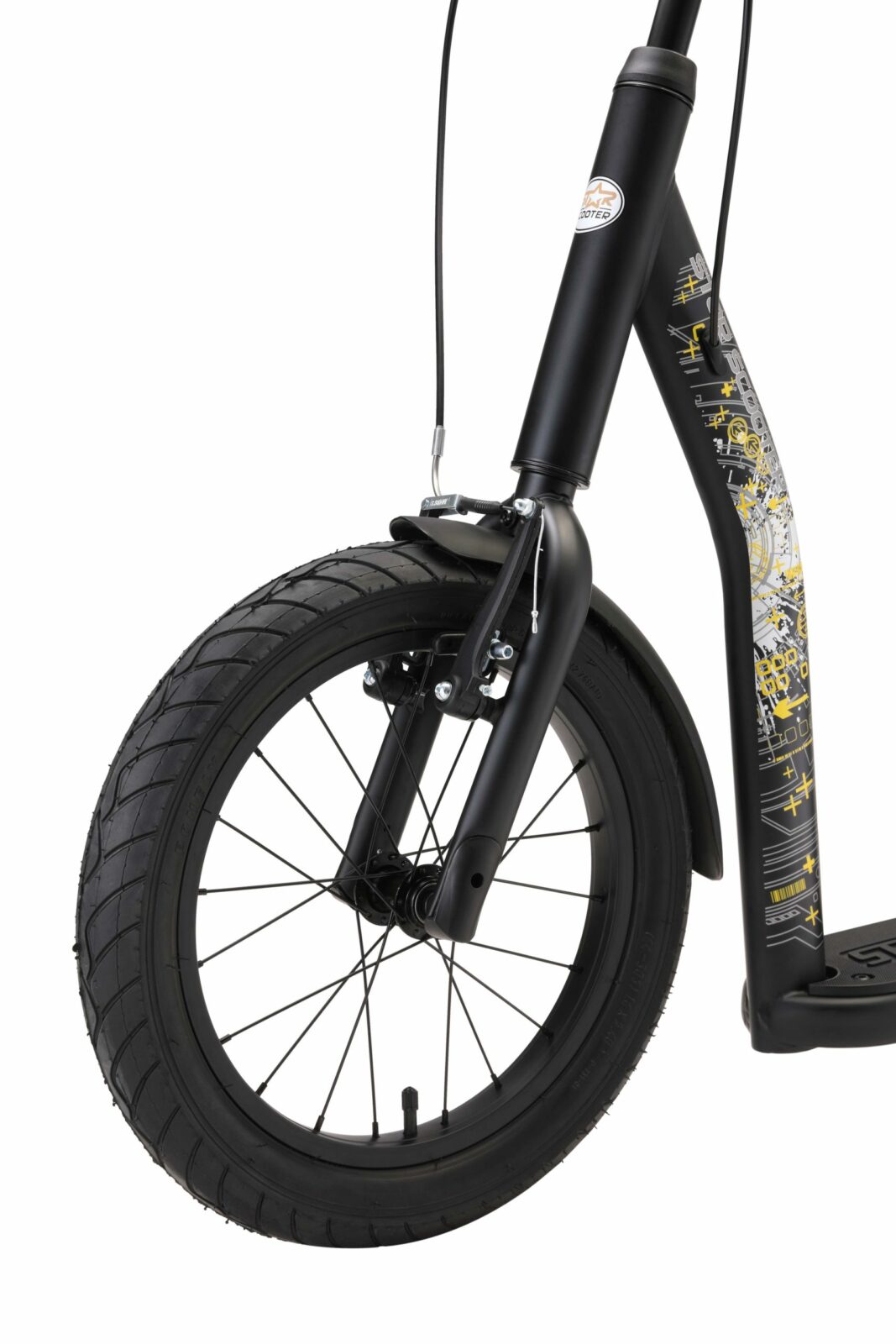 Bikestar autoped New Gen Sport 16 inch - 12 inch zwart - Afbeelding 8