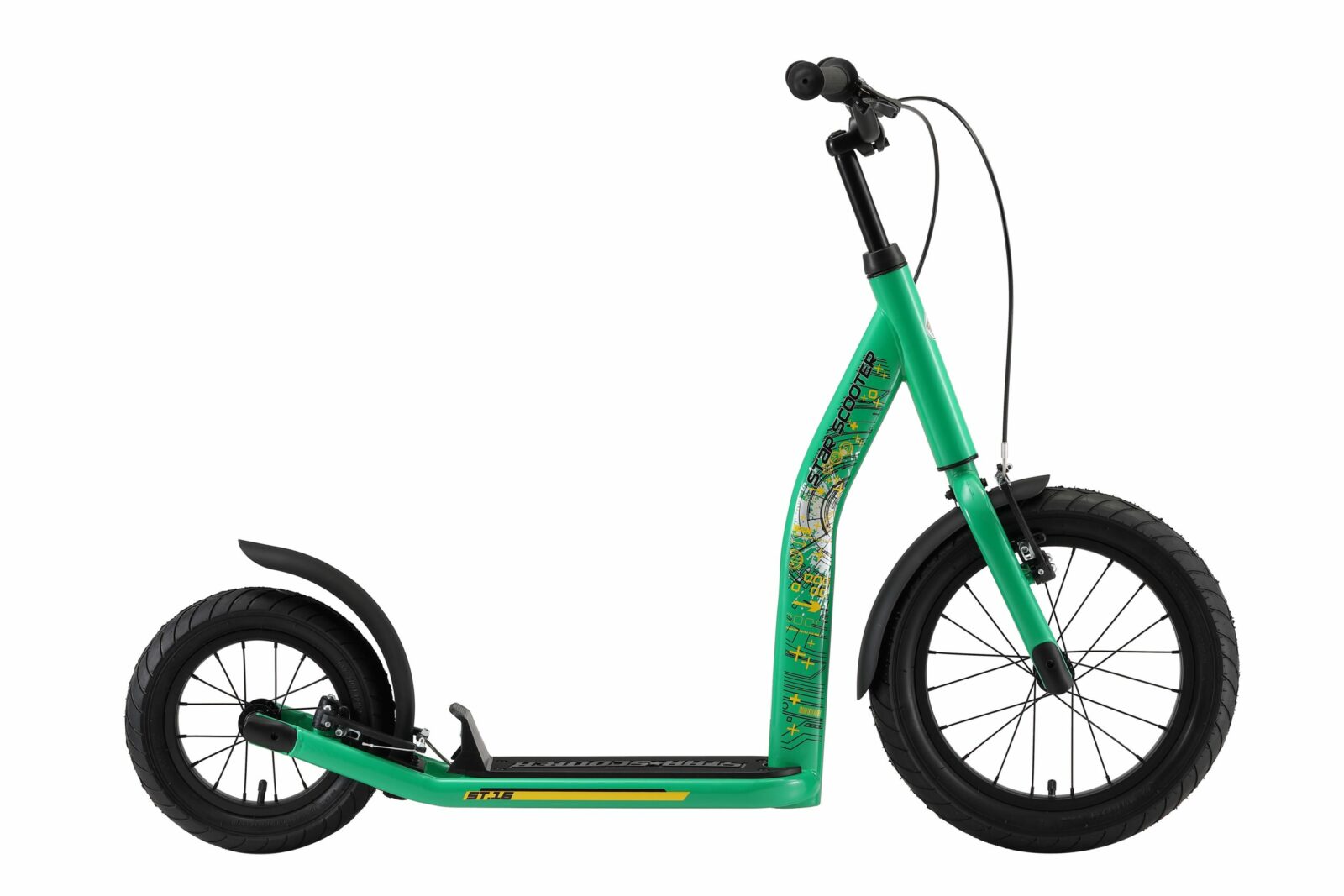 Bikestar autoped New Gen Sport 16 inch - 12 inch groen - Afbeelding 2