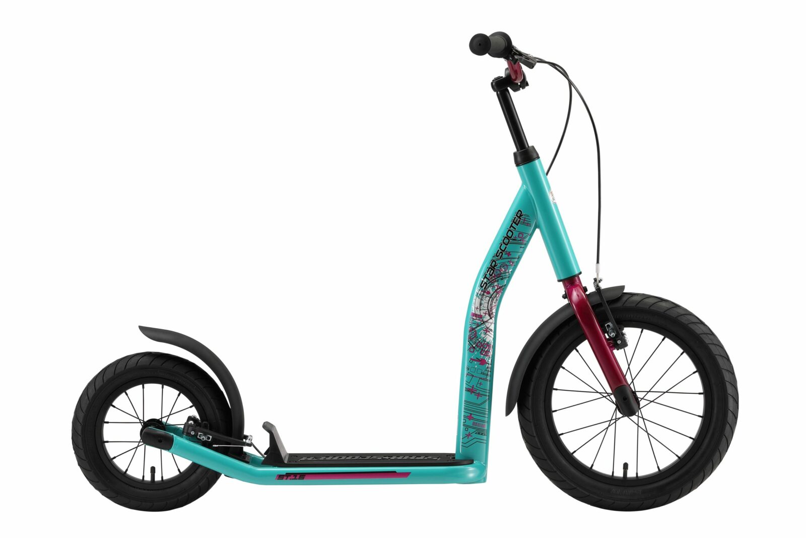 Bikestar autoped New Gen Sport 16 inch - 12 inch mint - Afbeelding 2