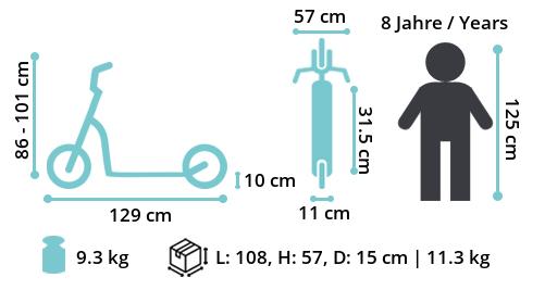 Bikestar autoped New Gen Sport 16 inch - 12 inch zwart - Afbeelding 10
