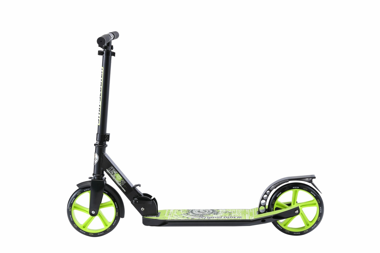 STAR SCOOTER Alu City vouwbaar 205mm Cruising zwart / groen - Afbeelding 2