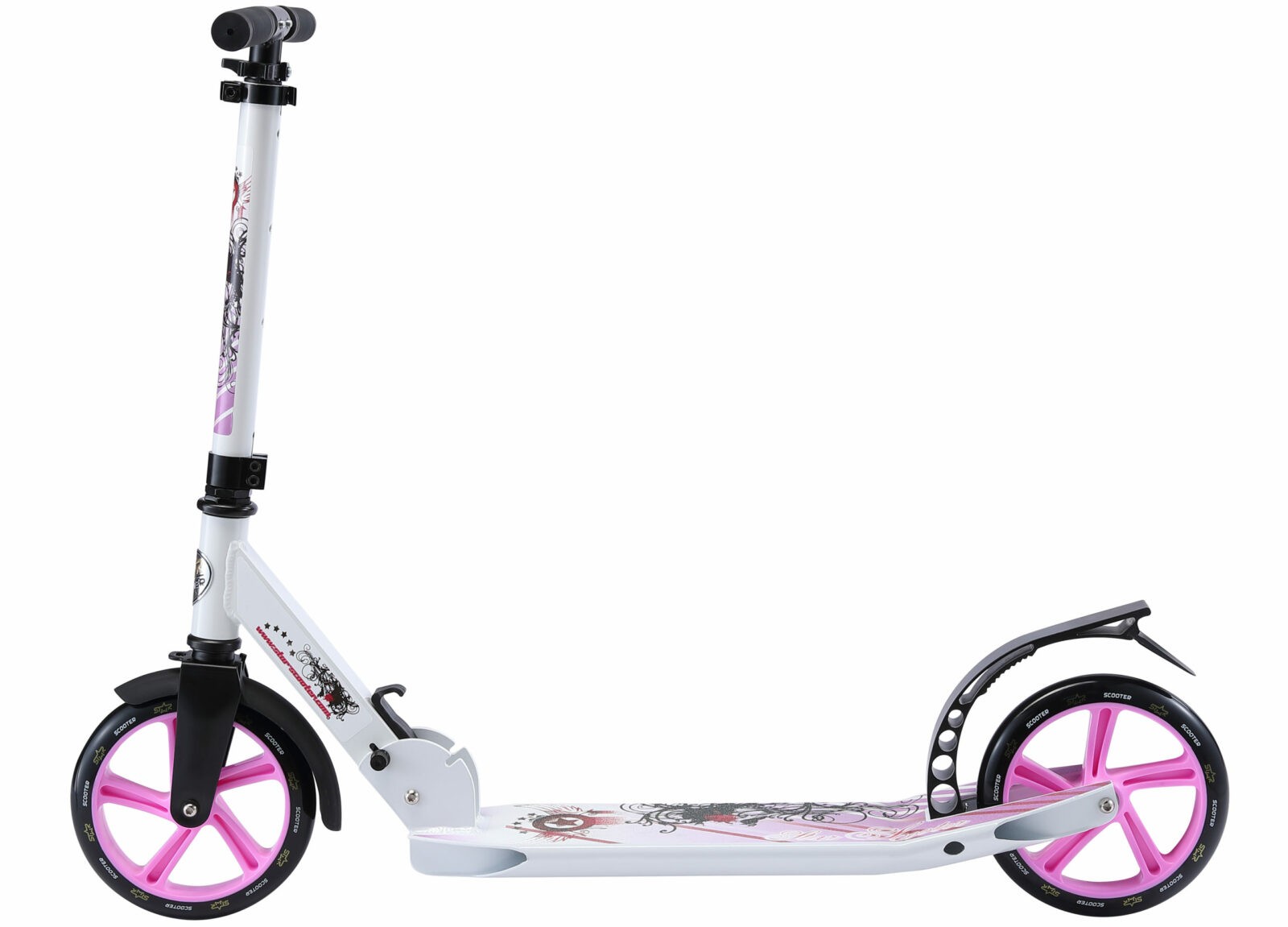 STAR SCOOTER Alu City vouwbaar 205mm Cruising wit / lila - Afbeelding 2