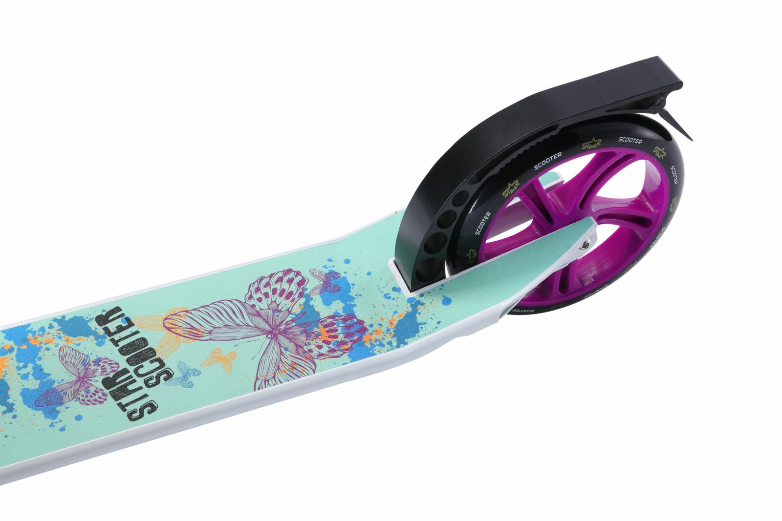 STAR SCOOTER Alu City vouwbaar 205mm Cruising wit / turquoise - Afbeelding 3