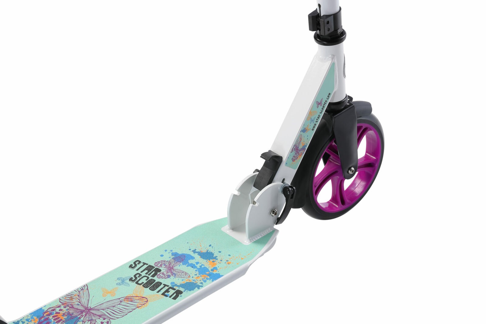 STAR SCOOTER Alu City vouwbaar 205mm Cruising wit / turquoise - Afbeelding 4