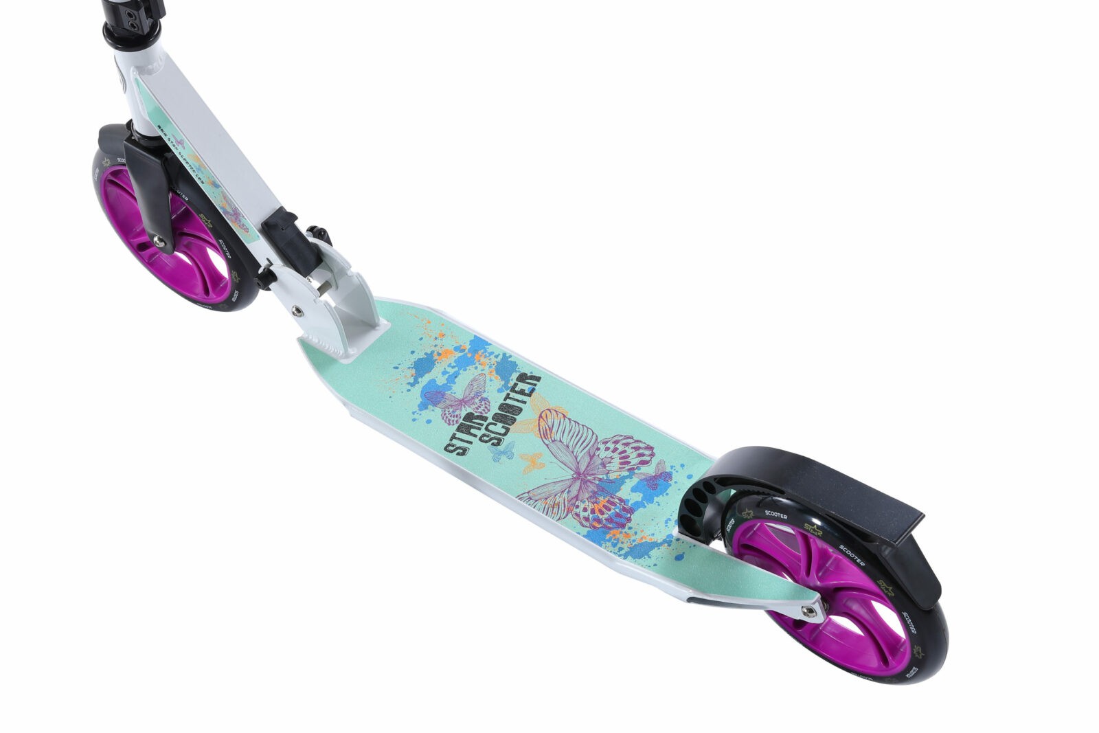 STAR SCOOTER Alu City vouwbaar 205mm Cruising wit / turquoise - Afbeelding 5