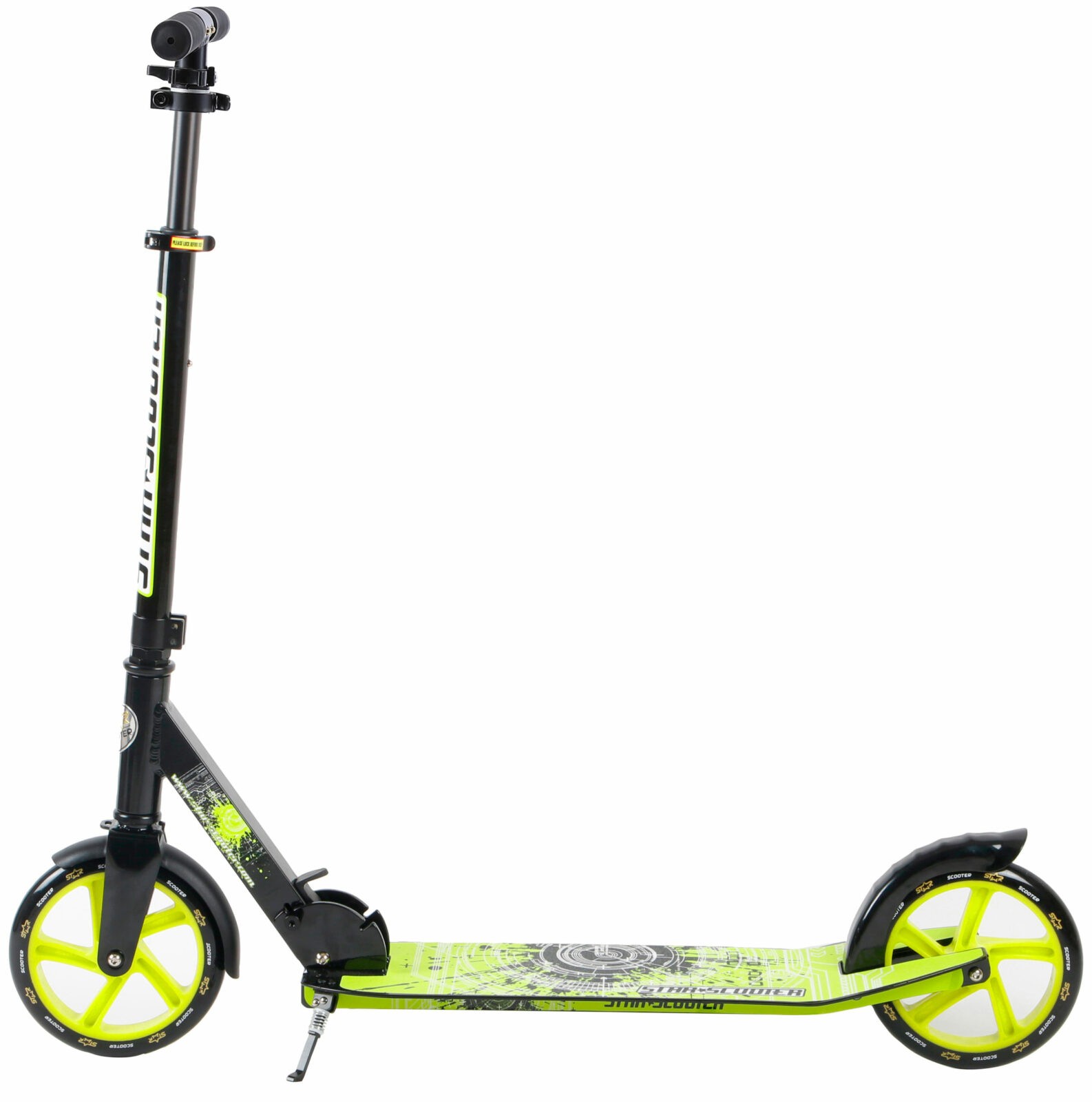 STAR SCOOTER Alu City vouwbaar 205mm XXL staplank zwart / groen - Afbeelding 2