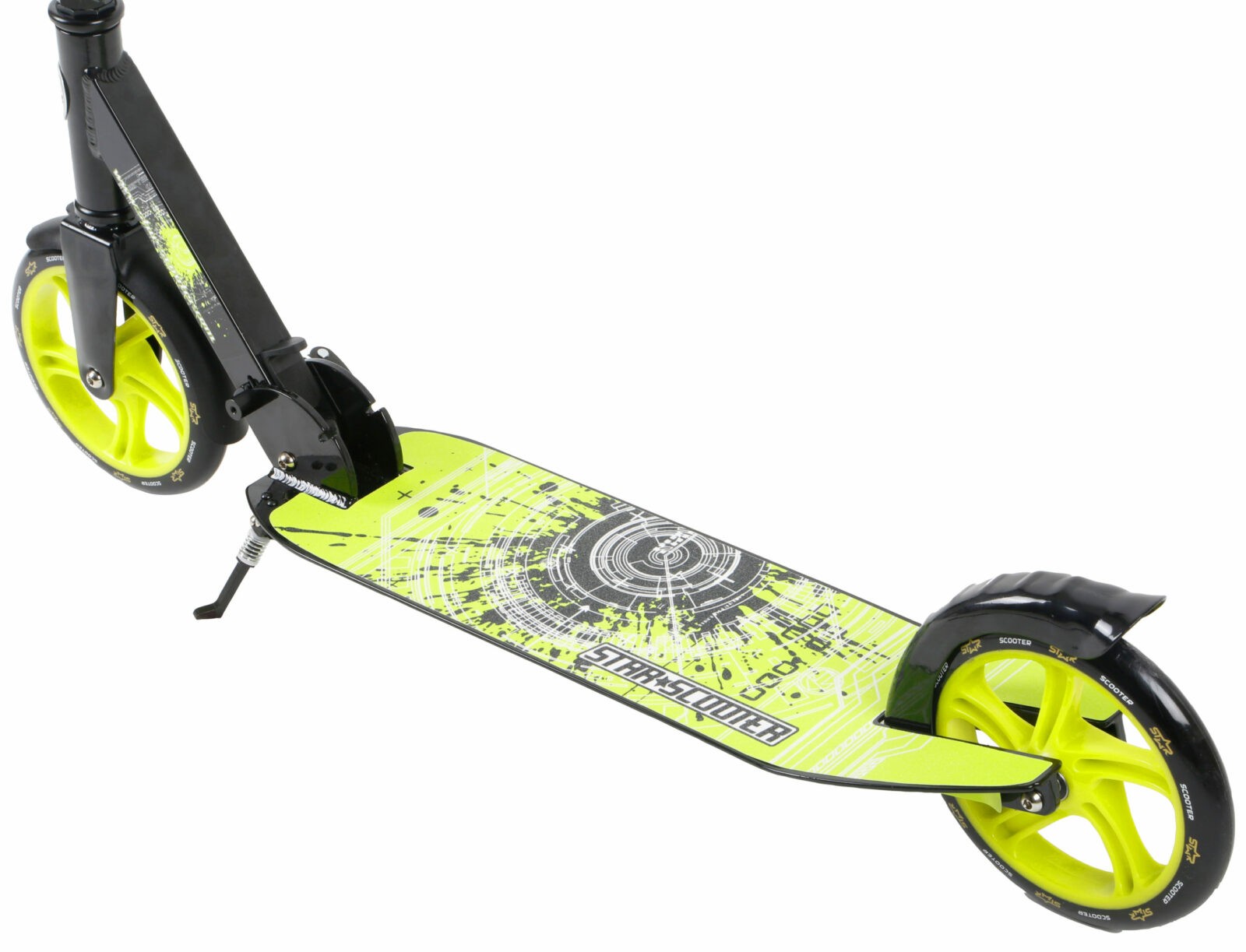 STAR SCOOTER Alu City vouwbaar 205mm XXL staplank zwart / groen - Afbeelding 4
